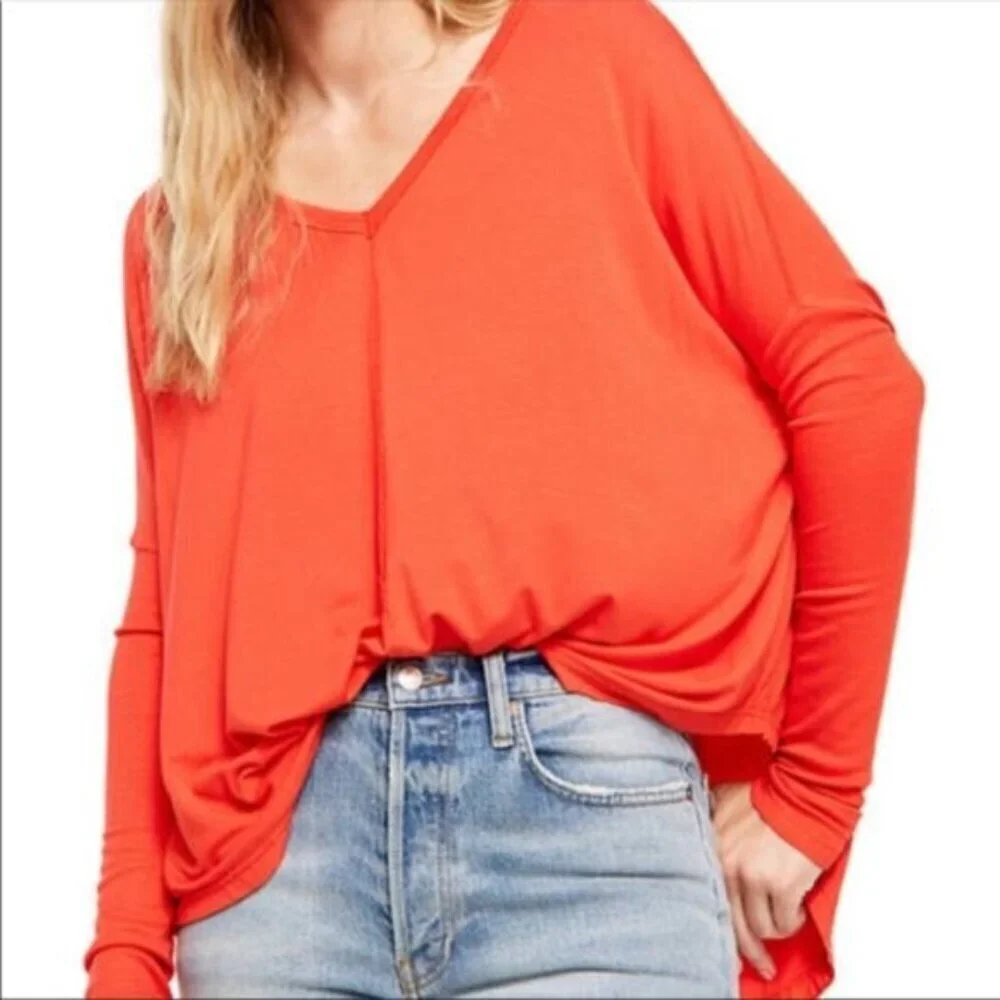Free People Moonshine Tunic Top Slouchy Oversized Boho Medium